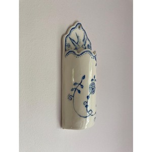 8-16 Inches Painted Glaze Exquisite Durable Eco-Friendly Modern <b>Ceramic</b> Tabletop <b>Vase</b> with Blue Floral Design - Product Image 5