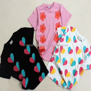 Vêtements en gros à bas prix, stock d'été, t-shirts et polos pour filles, t-shirts bébé, t-shirts en coton à manches courtes pour garçons et filles, 2-10 ans, en vrac - Product Image 2