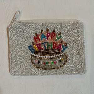 Porte-monnaie perlé artisanal de créateur, petit portefeuille pour femme à prix abordable - Product Image 3