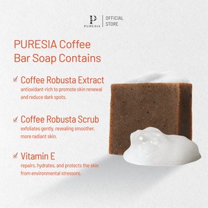 สบู่สมุนไพรเพียวเรเซีย กาแฟผสมวิตามินอี 90 กรัม รักษารอยแผลเป็นและรอยสิว สำหรับทุกสภาพผิว ผลิตในอินโดนีเซีย - Product Image 4