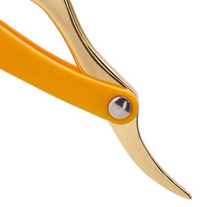 Navaja de Afeitar Recta de Acero Inoxidable Color Dorado Premium con Logotipo Personalizado para Afeitado Profesional - Product Image 6