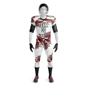 Nouvelle conception d'uniforme de football américain, haute qualité, meilleur prix, personnalisé, 100% polyester respirant, uniformes à manches courtes imprimés - Product Image 3