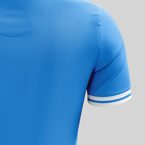 เสื้อยืดสีน้ำเงินไล่เฉดแบบยูนิเซ็กซ์ พิมพ์ลายด้านหน้า ระบายเหงื่อได้ดี ทรงปกติ ต้านเชื้อแบคทีเรีย น้ำหนักเบา แขนสั้น - Product Image 4