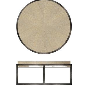 Table de cocktail avec design rond en bois, style moderne pour chambre à coucher, canapé, salon - Product Image 1