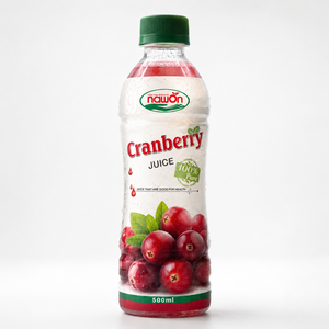 Fournisseur en gros de jus de canneberge naturel avec pulpe 500ml, jus de fruits 100% pur en bouteille, fabrication en vrac, contrat OEM, usine de production - Product Image 1