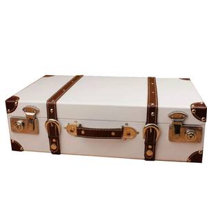Boîte à bijoux en cuir de luxe rectangulaire avec couvercle à charnière, beige et marron, boîte de rangement - Product Image 2