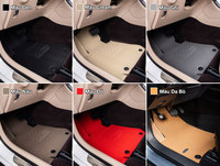 Tapis de sol de voiture en PVC bleu vif série Lux, motif quadrillé, imperméables, OEM ODM, vente en gros