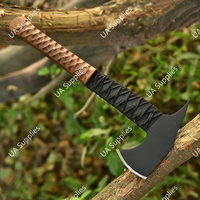 Hache Viking artisanale à manche plein en acier au carbone, qualité industrielle supérieure, pour camping et chasse en extérieur, manche en bois, OEM