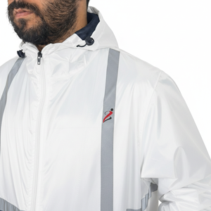 เสื้อแจ็คเก็ตกันลมแบบมีโลโก้สั่งทำขายส่ง เสื้อแจ็คเก็ตโค้ชไนลอน ระบายอากาศได้ดี มีไซส์ใหญ่พิเศษสำหรับผู้ชาย - Product Image 4