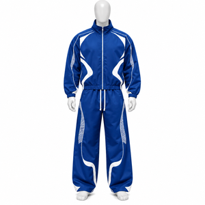 Fabrication de survêtements coupe-vent légers 2 pièces, veste zippée et pantalon, OEM ODM - Product Image 5