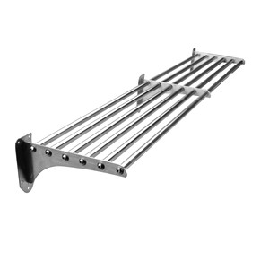 Étagère murale tubulaire en acier inoxydable de 30 pouces, support de rangement robuste pour salle de bain - Product Image 1