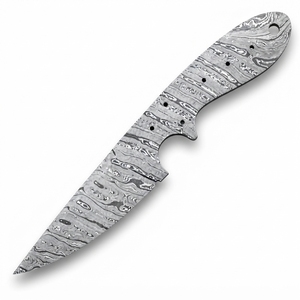 Lame de couteau en acier Damas faite à la main, pleine longueur, pour le dépecage et la chasse, fourniture pour la fabrication de couteaux DIY, vente en gros, directement du fabricant - Product Image 3