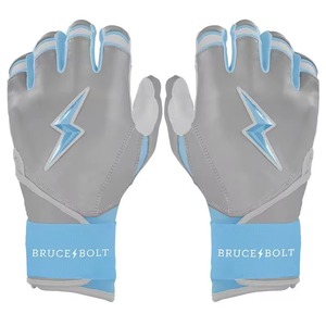 Gants de frappe en cuir Bruce Bolt de haute qualité, couleur et taille personnalisables, bleus, rembourrés, en microfibre tricotée, confortables, avec fermeture auto-agrippante - Product Image 1