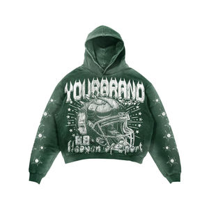 Custom Unisex Tracksuit 2-Piece Hoodie <b>Trouser</b> Set Acid Wash 100% Cotton Lightweight Solid Vintage Streetwear Casual 2-in-1 - Product Image 5