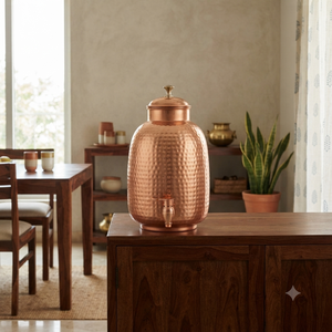 Distributeur d'eau en cuivre martelé artisanal avec couvercle et robinet pour la maison, l'hôtel, le restaurant, la restauration, les fournisseurs en gros - Product Image 4