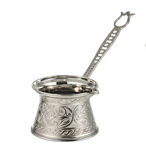 Cafetière turque dorée en laiton, style grec et arabe, Cezve Ibrik Briki, du fabricant indien, produit très tendance - Product Image 3
