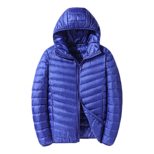 2026 Winter New <b>Men's</b> Lightweight <b>Quilted</b> Fashion Casual <b>Jacket</b> Slim Fit Portable Warm Hooded Stand Windproof Plain Dyed Front - Product Image 1