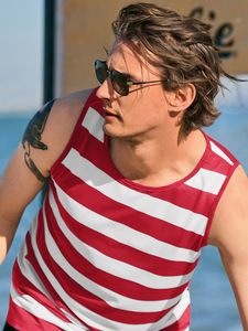 Custom Size Polyester/Cotton Casual Men's Tank Tops Quick Dry Breathable Eco-Friendly Fabric Custom Design Custom Colors Logos - Product Image 2