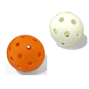 Juego de 2 paletas Pickleball de fibra de vidrio con patrón multicolor con 4 bolas de squash y bolsa portátil - Product Image 3