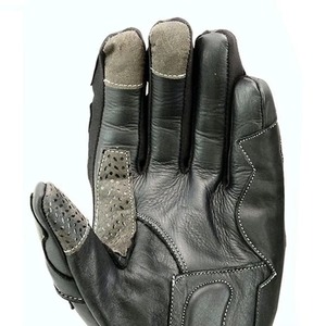 Guantes de Motocicleta de Cuero con Dedos Completos, Diseño Acolchado Transpirable, Cierre de Gancho y Bucle, para Ciclismo, Uso en Verano para Hombres - Product Image 5