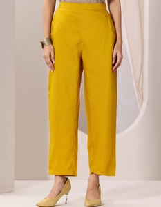 Salwar Kameez de Seda Bordado con Lentejuelas KV Mustard, Traje Tradicional para Fiesta con Pantalón y Dupatta, Sin Arrugas y Reversible - Product Image 5