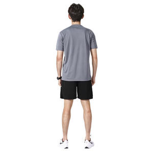 MERITORIOUS INTERNATIONAL Men's Quick Dry Sporty T-<b>Shirt</b> and Shorts Set <b>Geometric</b> Pattern Knitted 260g Summer Wear - Product Image 3