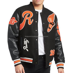 Letterman universitaire personnalisé de la meilleure qualité pour les hommes, veste universitaire à manches en cuir et en laine - Product Image 5