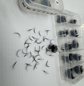 5D Ultra Speed Fluffy Wispy Eyelashes Premade Fan <b>Lash</b> 0.07mm Premade Spike Fans <b>Cluster</b> Wispy Premade Fans - Product Image 2