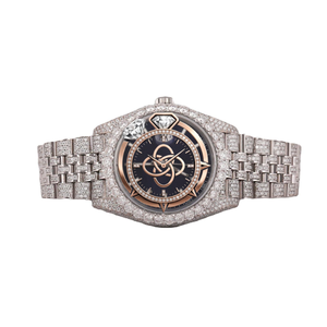Montre pour homme entièrement sertie de diamants Moissanite, bracelet de luxe glacé - Product Image 1