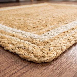 Tapis d'escalier beige avec bordure moderne, ensemble de tapis décoratifs pour marches d'escalier, chemin de couloir intérieur pour la maison, les couloirs et l'entrée - Product Image 4