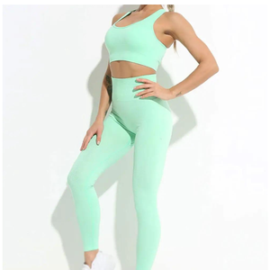 Conjunto de Yoga al por Mayor con el Último Diseño y Logotipo Personalizado, Ropa Deportiva, Leggings de Compresión, Conjunto de Yoga de Cintura Alta - Product Image 2