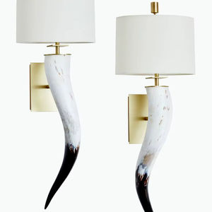 Corne Naturelle Africaine Polie à la Main, Base en Bois, Taille Personnalisée, Artisanat Viking Indien, Effet Réel, HF - Product Image 1