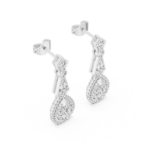 SERAPHINA - Juego de pendientes con diamantes cultivados en laboratorio, engastados en oro rosa de 18 quilates, para mujer, para compromiso, boda, regalo de San Valentín, eventos, uso diario - Product Image 5