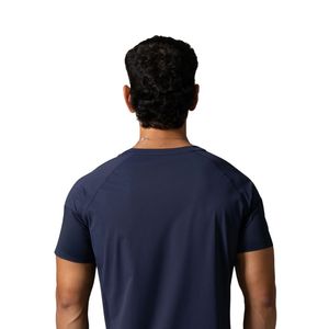 Men's <b>Navy</b> Blue Performance T Shirt Lightweight Athletic Crew Neck Workout Running Training Sportswear Apparel - Product Image 5
