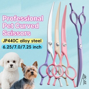 กรรไกรตัดแต่งขนสัตว์เลี้ยง ใบมีดโค้งคม รุ่น JP440C สแตนเลสสตีล สีมาการอง สำหรับคนถนัดขวา ขนาด 6.25/7/7.25 นิ้ว - Product Image 6