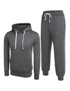 Casual Fleece Warm Pullover Hoodie Sweatshirt and Sweatpants Sport Suit Track Sets with Tracksuits - Product Image 5