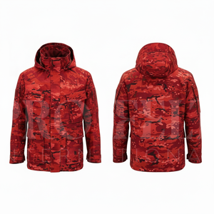 Men's Clothing Lightweight Waterproof Camouflage Outdoor Hooded Jacket Breathable Windproof Utility <b>Coat</b> for Outdoor Jackets - Product Image 2