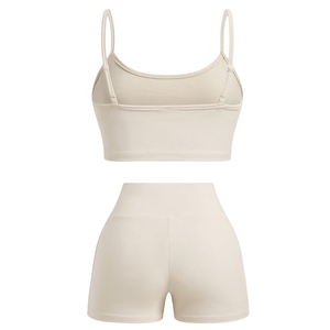 Ensemble de yoga OEM en nylon élasthanne haute élasticité, anti-transparence, respirant, sensation seconde peau, tenue de sport 2 pièces : soutien-gorge de sport et legging - Product Image 4