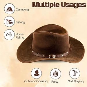 Chapeau en cuir pour homme, style classique, visière courte, casquette habillée, cuir pleine fleur de qualité supérieure, tendance du marché américain et européen - Product Image 2