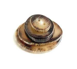 Botones Marrones de 10mm, 15mm, 20mm, 23mm, 25mm, 28mm, Ideales para Trajes, Camisas, Abrigos Cuerno Natural. Botón de Cuerno Genuino Hecho a Mano - Product Image 4