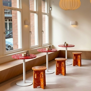 Mesa de Centro de Plástico Reciclado 4GoodThings, Diseño Moderno, Impermeable, Duradera, Ecológica, con Marco Metálico, Muebles para el Hogar, Escuela, Sala de Estar - Product Image 6