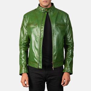 Chaqueta de Cuero Genuino de Alta Calidad para Hombre, Estilo Urbano, Fabricación Personalizada OEM, Transpirable, con Forro de Sherpa y Ribete de Piel - Product Image 1