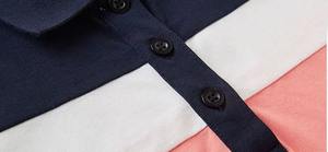 Polo informal para mujer – Camiseta polo clásica de mezcla de algodón transpirable con ribetes y botones - Product Image 3