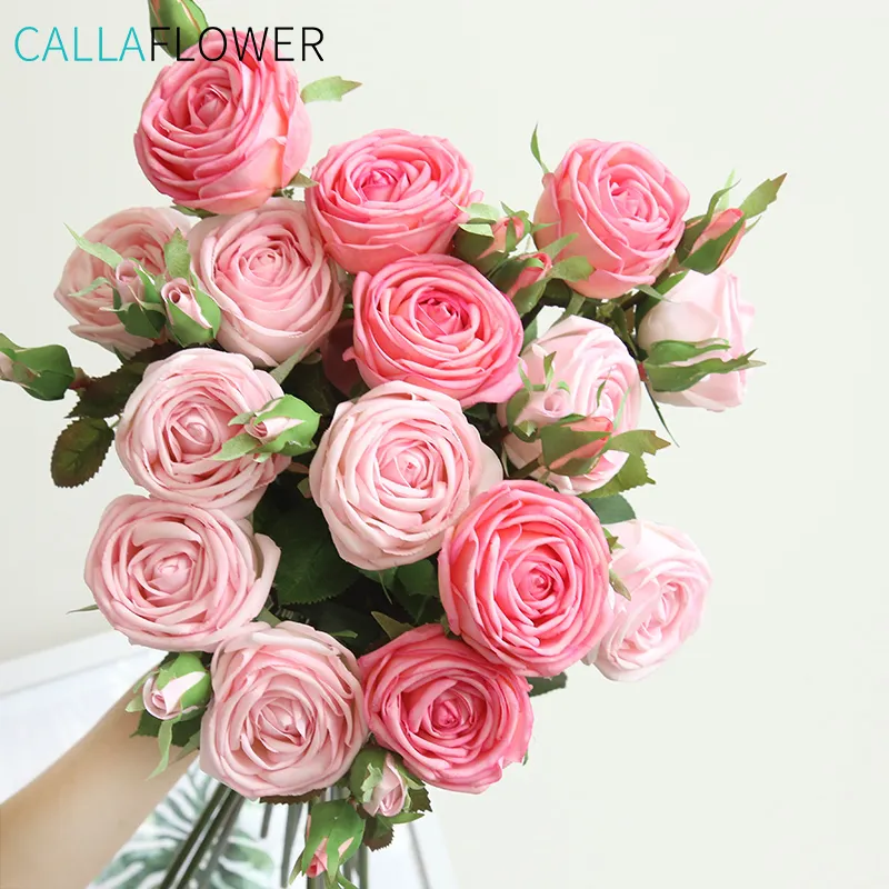 Искусственный бархатный цветок розы, искусственный цветок, Real Touch, горячая распродажа на Amazon, MW59991
