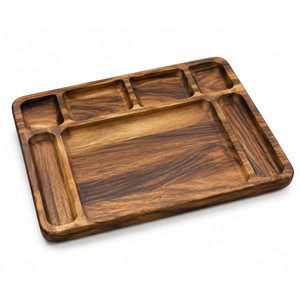 Planche à fromage artisanale en bois d'acacia en gros |   Plateau de service à charcuterie compartimenté - Product Image 1