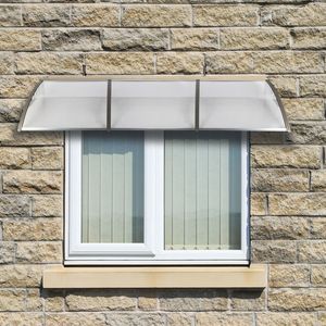 Copertura Antipioggia per Porte e Finestre, Tavola per Grondaie 300 X 100cm, Grigio Trasparente, Uso Domestico HT 51069445 - Product Image 1