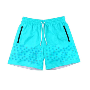Shorts de Playa para Hombre, Color Naranja, Transpirables, Tejidos, con Bolsillos, Cintura Elástica, Color Sólido, Secado Rápido, con Diseño de Flores, 100% Poliéster - Product Image 3