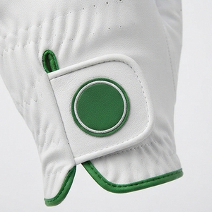 <b>High</b> Quality Breathable Left Hand Men's <b>White</b> Goatskin <b>Leather</b> Golf GlovesPull on With Non-Slip Customizable Logo for Golf - Product Image 5