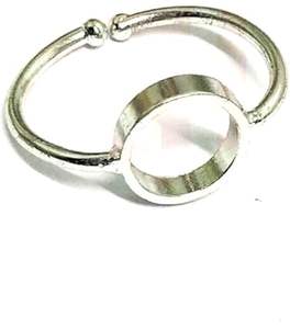 Base de Anillo Ajustable de Latón Liso al por Mayor con Vástago Abierto y Engaste de Bisel en Blanco para Fabricación de Joyas DIY para Mujer - Product Image 1