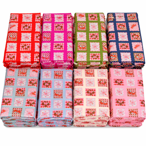 Tissu Popeline 100% Coton Peigné Léger, Respirant, Multi-Absorbant, Écologique, Biologique, à Imprimé Cerises Rétro - Product Image 1